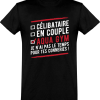T shirt homme�celibataire en couple aqua gym