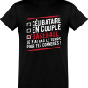 T shirt homme�celibataire en couple baseball