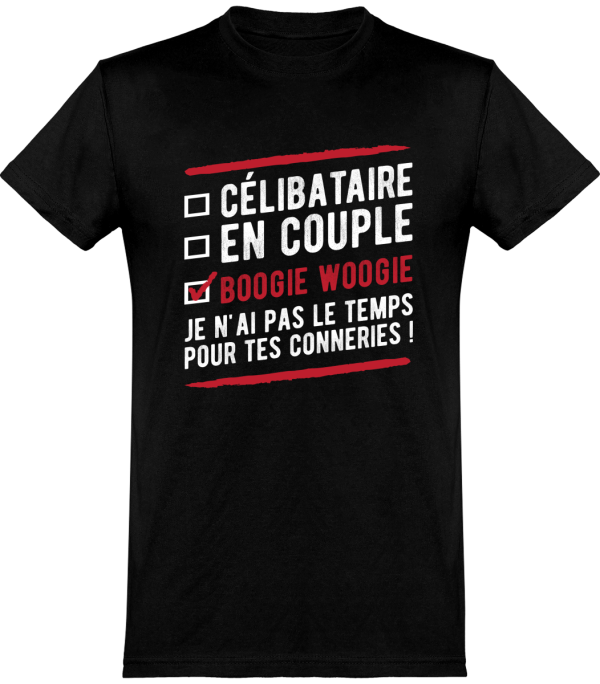 T shirt homme celibataire en couple boogie woogie