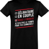 T shirt homme celibataire en couple boule lyonnaise