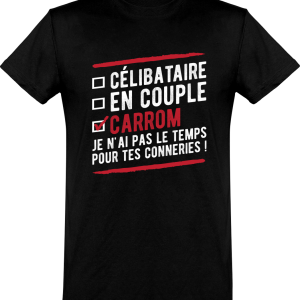 T shirt homme celibataire en couple carrom T shirt homme celibataire en couple carrom
