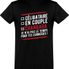T shirt homme�celibataire en couple chanbara