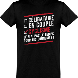 T shirt homme celibataire en couple cyclisme T shirt homme celibataire en couple cyclisme
