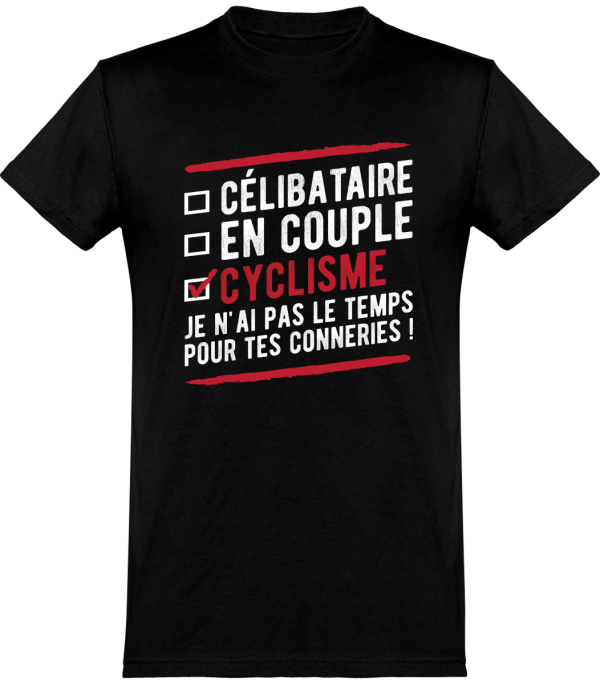 T shirt homme celibataire en couple cyclisme