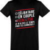 T shirt homme celibataire en couple kenjutsu