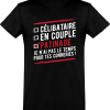 T shirt homme celibataire en couple patinage
