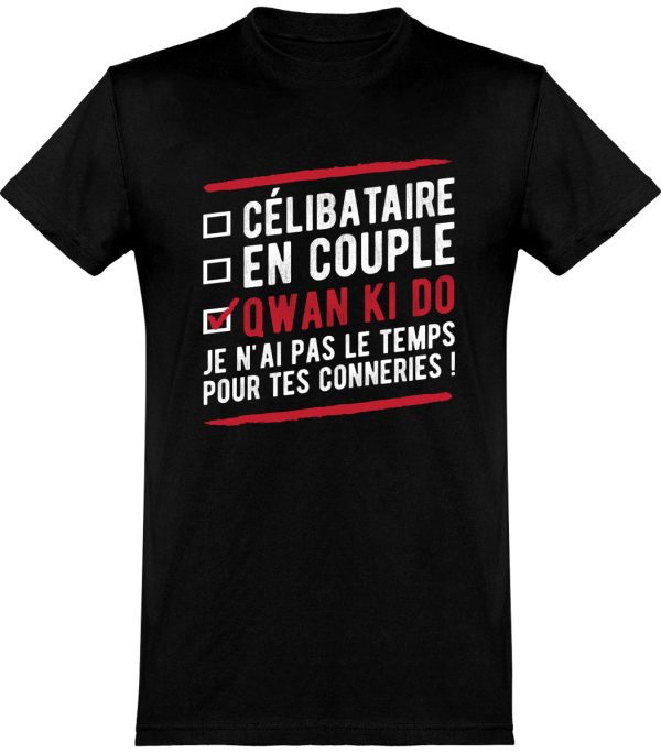 T shirt homme celibataire en couple qwan ki do