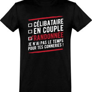 T shirt homme celibataire en couple randonnee T shirt homme celibataire en couple randonnee