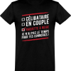 T shirt homme�celibataire en couple raquette a neige