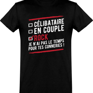 T shirt homme�celibataire en couple rock T shirt homme�celibataire en couple rock