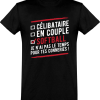 T shirt homme�celibataire en couple softball
