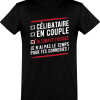 T shirt homme celibataire en couple ultimate frisbee