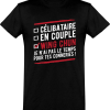 T shirt homme celibataire en couple wing chun