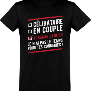 T shirt homme�celibataire en couple yoseikan bajutsu T shirt homme�celibataire en couple yoseikan bajutsu