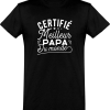 T shirt homme certifie meilleur papa