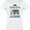T shirt homme�christophe l’homme le mythe la legende
