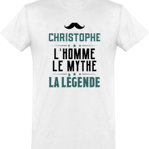 T shirt homme�christophe l’homme le mythe la legende