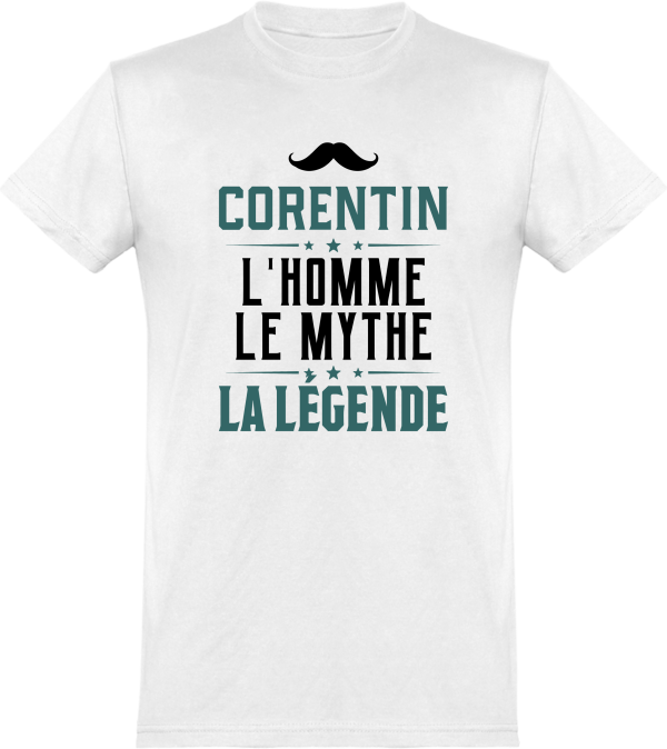 T shirt homme�corentin l’homme le mythe la legende