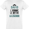 T shirt homme�david l’homme le mythe la legende