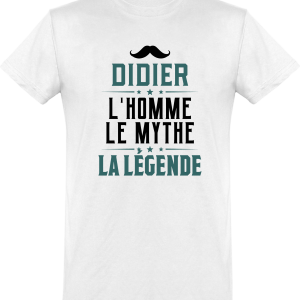 T shirt homme�didier l’homme le mythe la legende