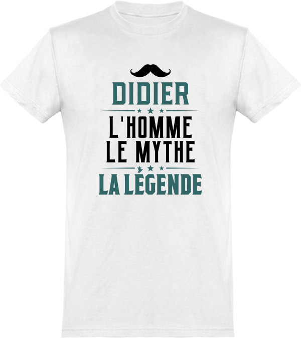 T shirt homme�didier l’homme le mythe la legende