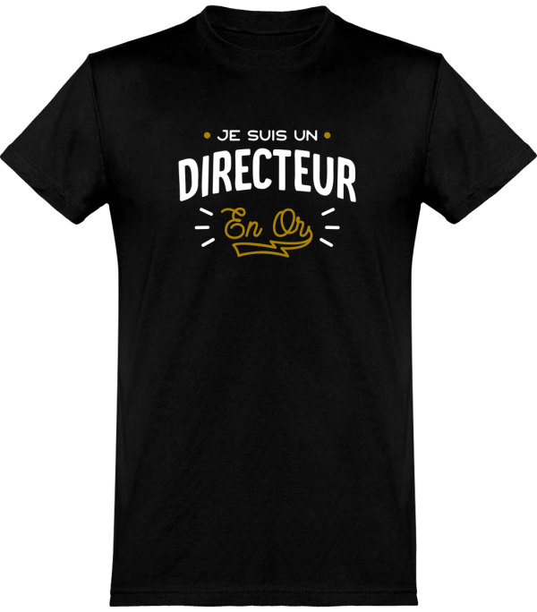 T shirt homme�directeur en or