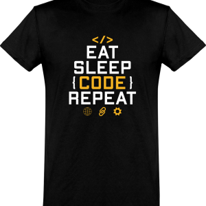 T shirt homme�eat sleep code repeat T shirt homme�eat sleep code repeat