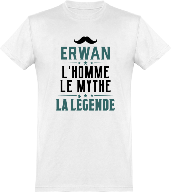 T shirt homme�erwan l’homme le mythe la legende