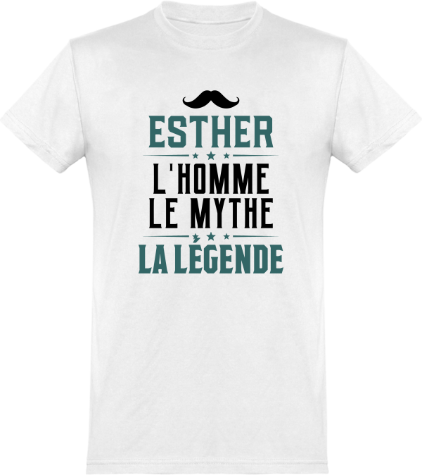 T shirt homme�esther l’homme le mythe la legende