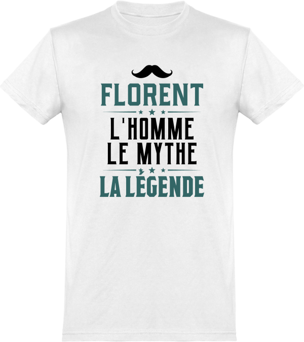 T shirt homme�florent l’homme le mythe la legende