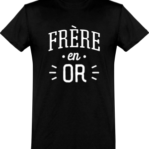 T shirt homme�frere en or