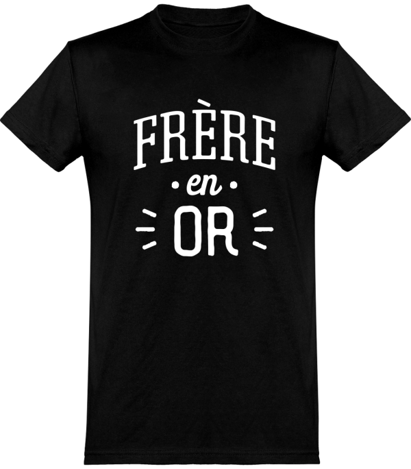 T shirt homme�frere en or