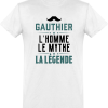 T shirt homme�gauthier l’homme le mythe la legende