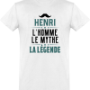 T shirt homme�henri l’homme le mythe la legende