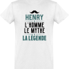 T shirt homme�henry l’homme le mythe la legende