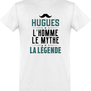 T shirt homme�hugues l’homme le mythe la legende