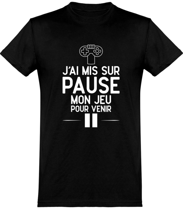 T shirt homme�j’ai mis mon jeu sur pause