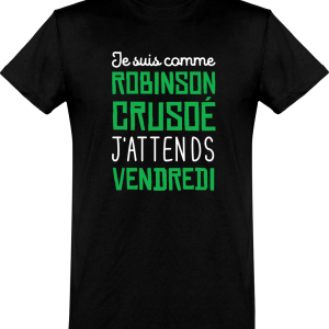 T shirt homme�j’attends vendredi T shirt homme�j’attends vendredi