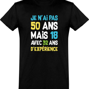T shirt homme�je n’ai pas 50 ans