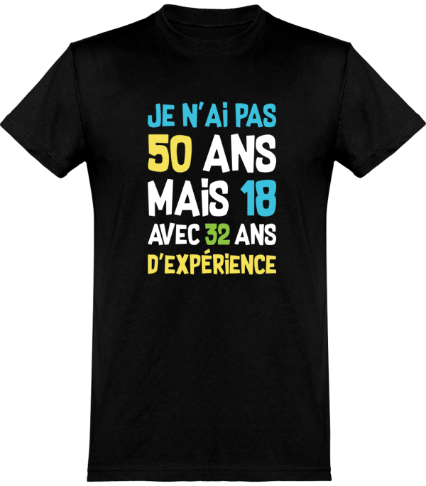 T shirt homme�je n’ai pas 50 ans