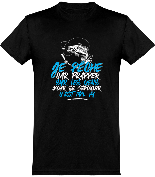 T shirt homme�je peche pour me defouler