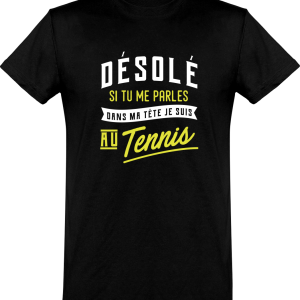 T shirt homme�je suis au tennis T shirt homme�je suis au tennis