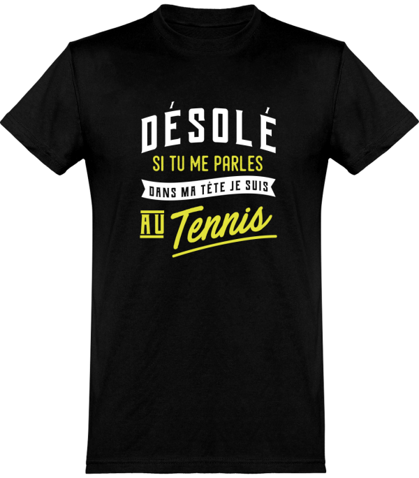 T shirt homme�je suis au tennis