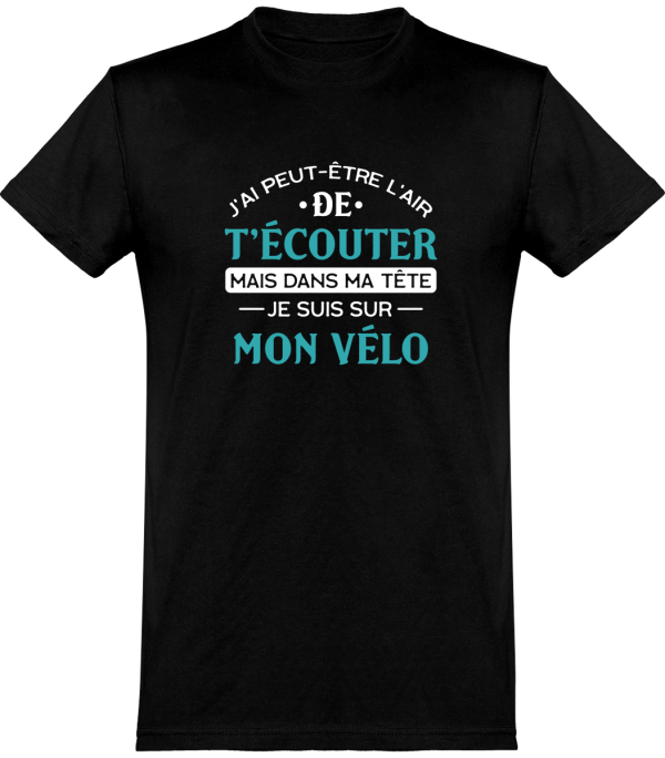 T shirt homme�je suis sur mon velo