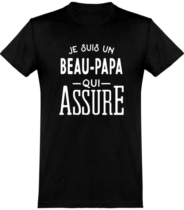 T shirt homme�je suis un beau-papa qui assure