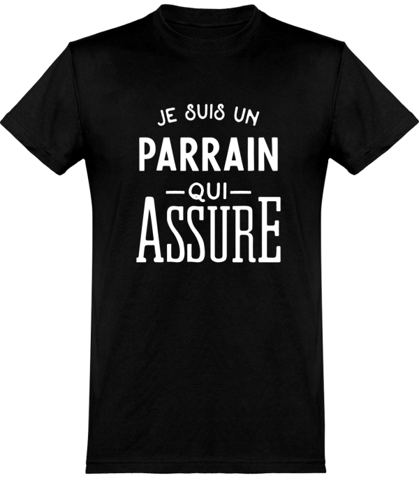 T shirt homme�je suis un parrain qui assure