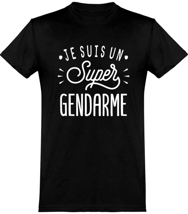 T shirt homme�je suis un super gendarme