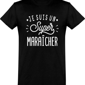 T shirt homme�je suis un super maraicher T shirt homme�je suis un super maraicher