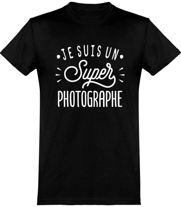 T shirt homme�je suis un super photographe