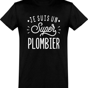 T shirt homme�je suis un super plombier T shirt homme�je suis un super plombier